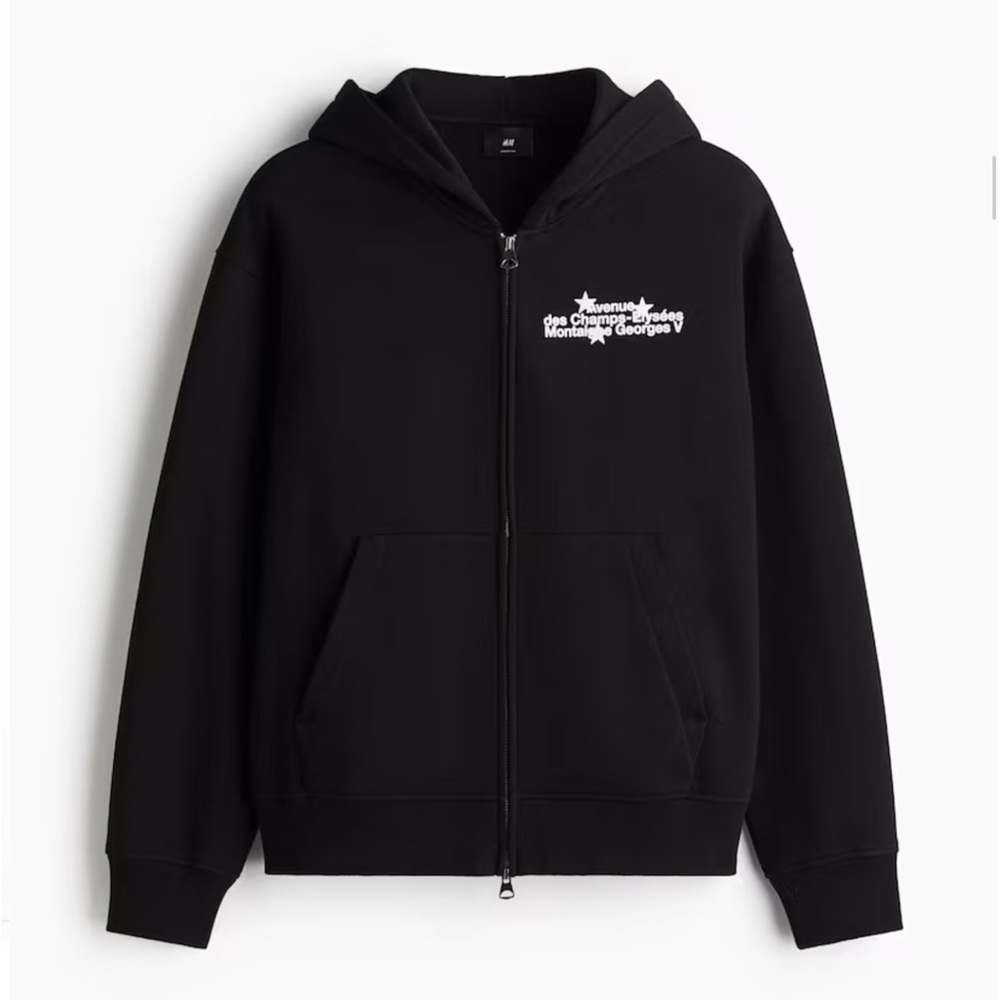 H&M Black Zip Up Sweater
